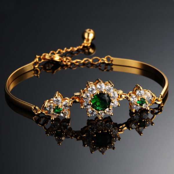 European & American Crystal Diamond Chain Roman Zircon Bridal Bracelet