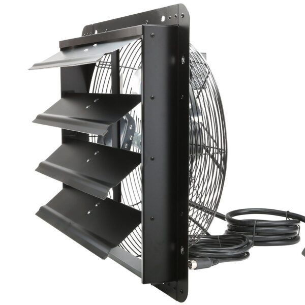 VEVOR 16" Shutter Exhaust Fan with Temp & Humidity Controller - 2650 CFM, EC Motor