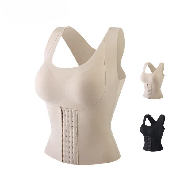 1-Pack Waist Trainer with Breast Pads - Hourglass Body Shaper & Sports Belt for Women