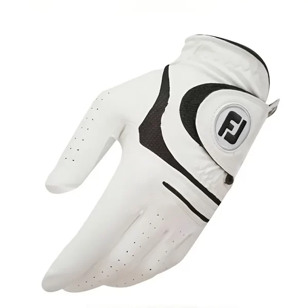 Men's White PU Golf Gloves – Breathable, Wear-Resistant, Both Hands