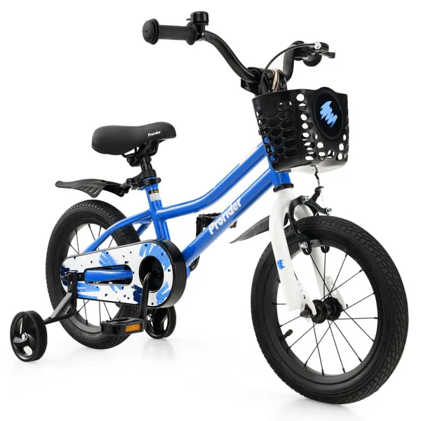 14 Inch Kid's Bike with 2 Training Wheels for 3-5 Years Old
