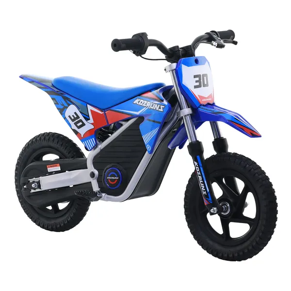 MX-E250 12 Inch For 3-6 Year Old Children Off-road Racing, Maximum Speed 25km/h 250W Mid-mounted Brushed Motor Range 18km Rear Mechanical Disc Brakes And Spring Shock Absorbers.