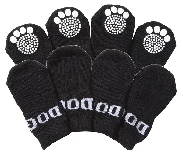 Non-Slip Pet Socks with Rubber Soles for Dogs & Cats
